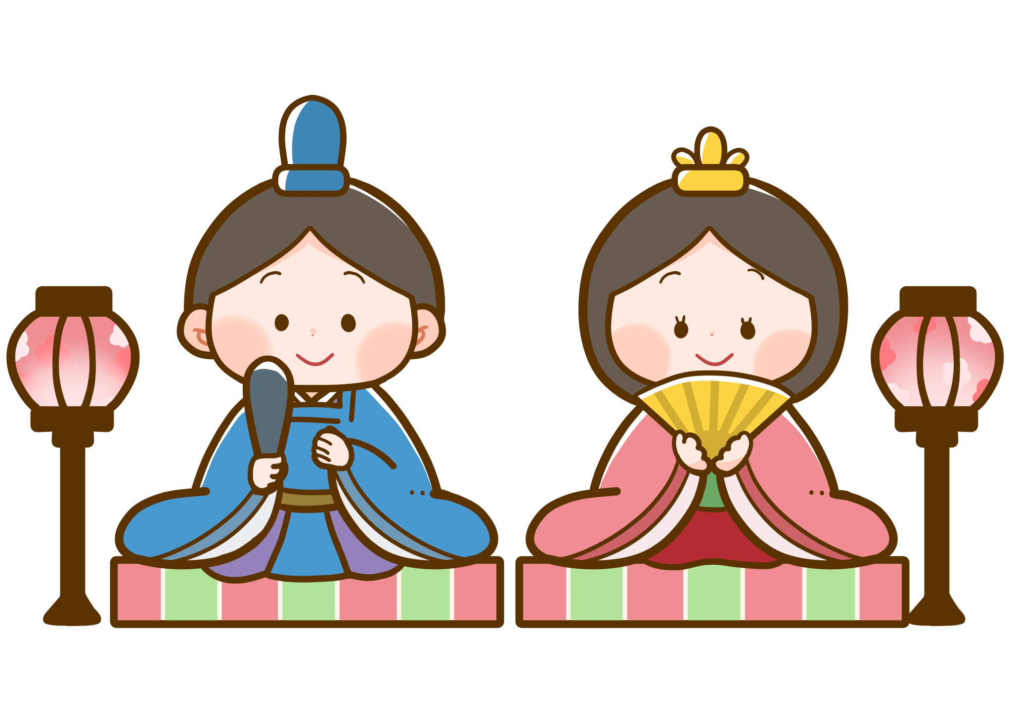 フリーイラストひな祭りのひな人形でアハ体験GAHAG著作権フリー写真・イラスト素材集 - GAHAG著作権フリー写真・イラスト 素材集