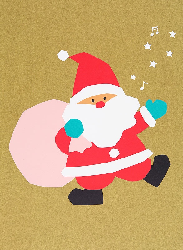 クリスマス サンタクロース 切り絵 イラストのイラスト素材 - PIXTA