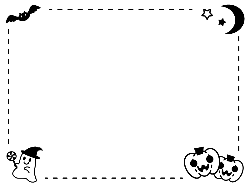 ハロウィンおばけの正方形フレーム素材商用OKの無料イラスト素材サイト ツカッテ