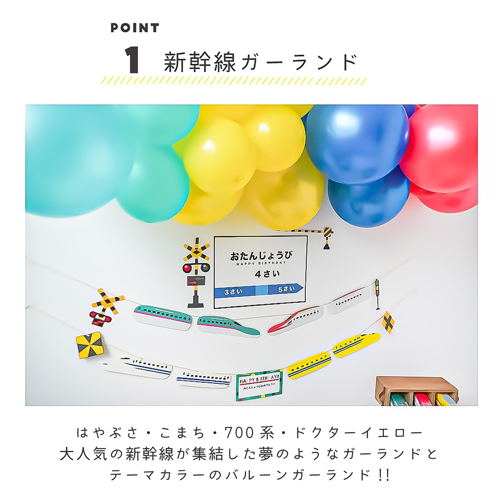 新幹線 ハッピーバースデー 壁面飾り - メルカリ