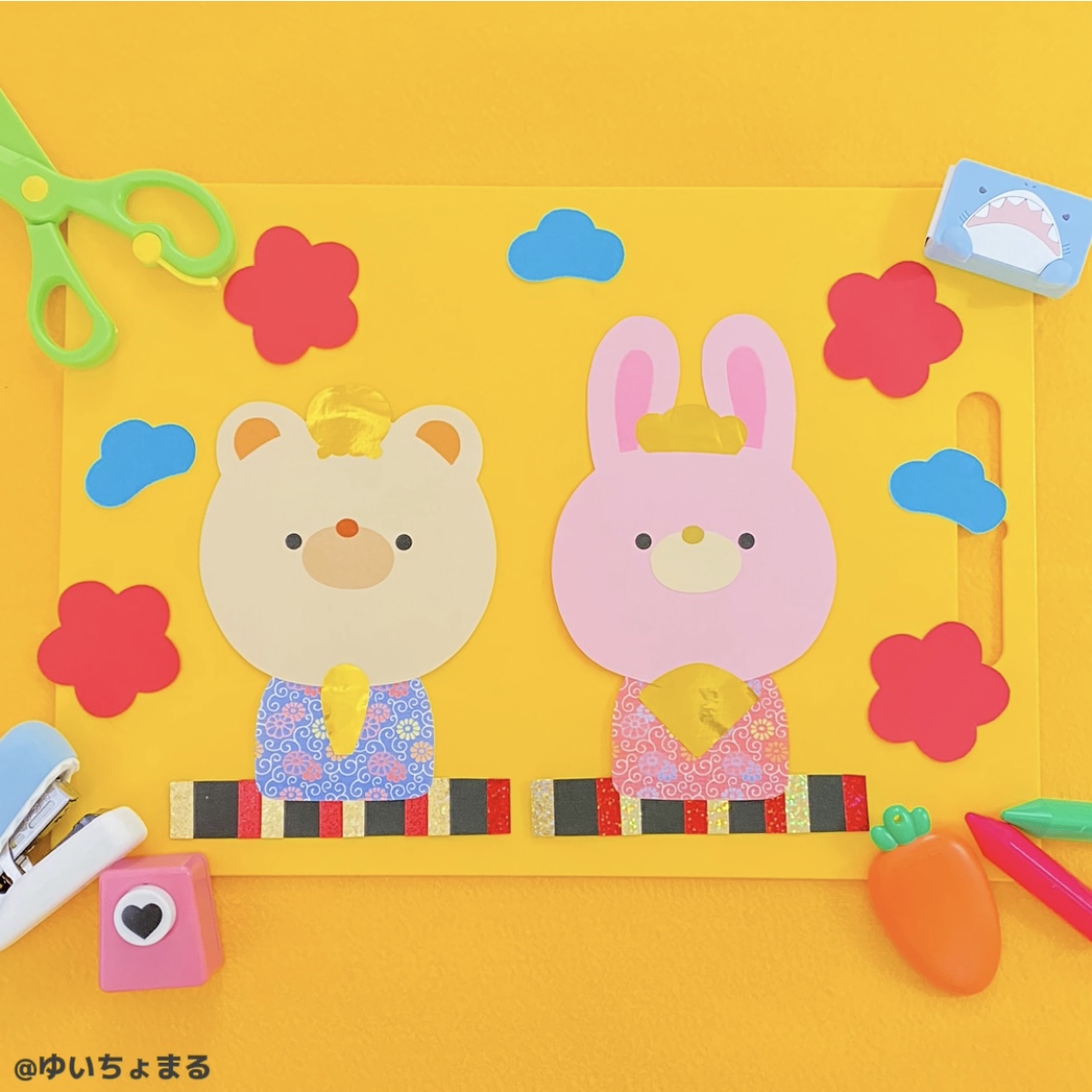 ペープサート ひなまつり 未カット保育教材 壁面 ひな人形 おひなさま 春はみ工房♡ペープサート・イラスト・壁面♡保育 教材のハンドメイドショップ