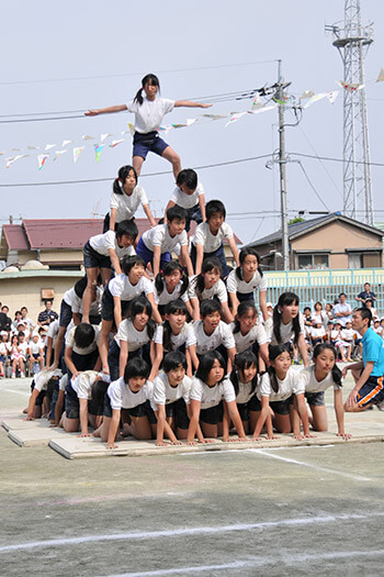 組体操の技「クイックピラミッド」について - わさっきhb