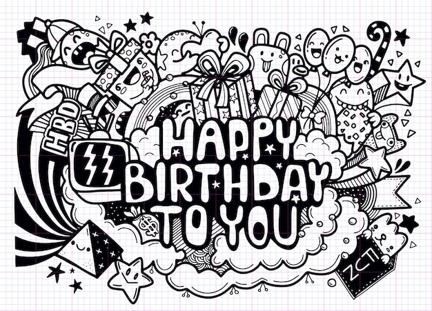 誕生日のイラスト おたよりカット・挿し絵