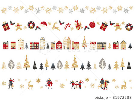 クリスマスの音楽フレーム・枠 透過PNG ：イラスト無料