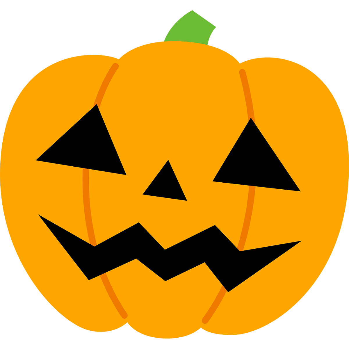 Happy Halloween カボチャイラストのフリー素材イラストイメージ