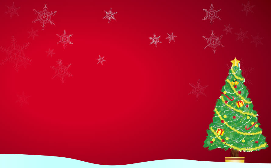 シンプルで可愛いクリスマスの背景・カードのフリー素材 - チコデザ