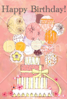 バースデーカードテンプレート「プレゼントがいっぱい1」ダウンロードかわいい無料イラスト 印刷素材.net