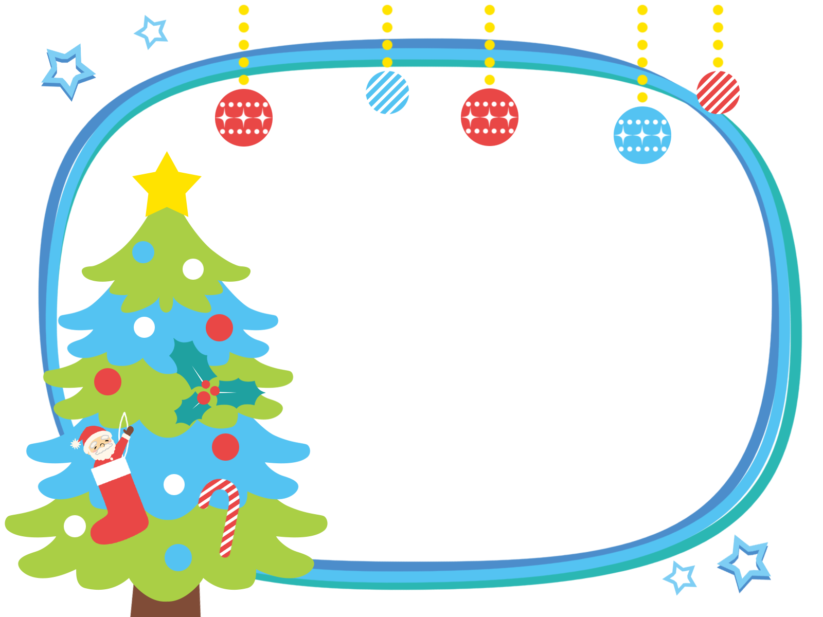 フリーイラストサンタとトナカイのクリスマスフレームでアハ体験GAHAG著作権フリー写真・イラスト素材集 - GAHAG著作権フリー写真・イラスト素材集