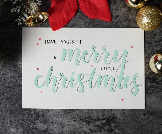 クリスマスカード 手書き メッセージカード ハンドメイド クリスマス 手紙 - メルカリ