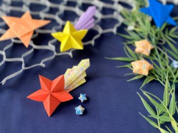 高齢者が喜ぶ季節の折り紙笹飾りにも最適♪1枚で折る星の折り方All how to makeお役立ちサイト