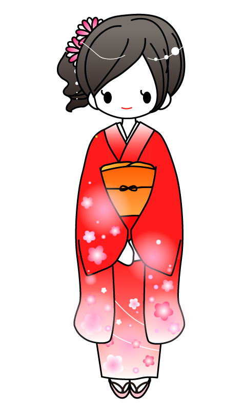 クリスマスおわたーーー‼️すぐ正月🎍😌クリスマス終わったらすぐお正月着物イラストkimono女の子イラスト