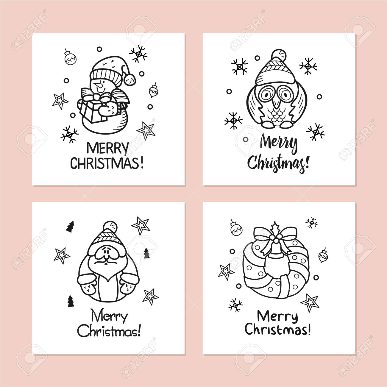 クリスマスイラスト 今回はクリスマスカードやちょっとしたメッセージカードで参考にしたい、 簡単に描けるクリスマスイラストをご紹介🖊とってもかわいいイラストで大切な人を驚かせられるかも？💭 ◾︎アイデア02.01 @conopic さんが描くトナカイや雪だるまの