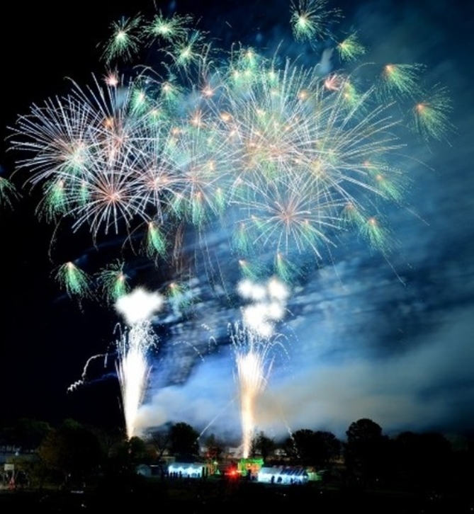 渡良瀬遊水地花火大会 栃木県栃木市空花火2025