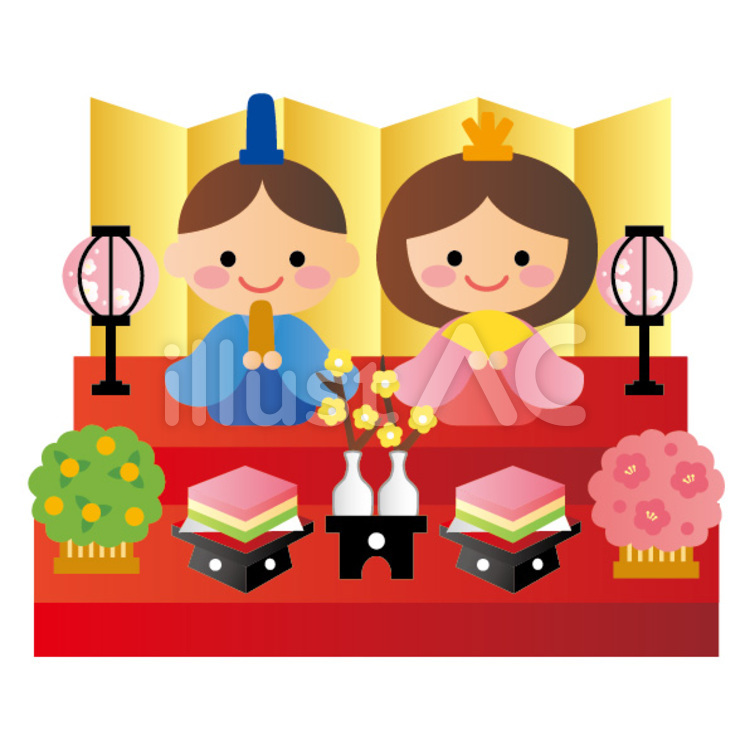 ひな祭りを演じるひよこのイラストゆるくてかわいい無料イラスト・アイコン素材屋「ぴよたそ」