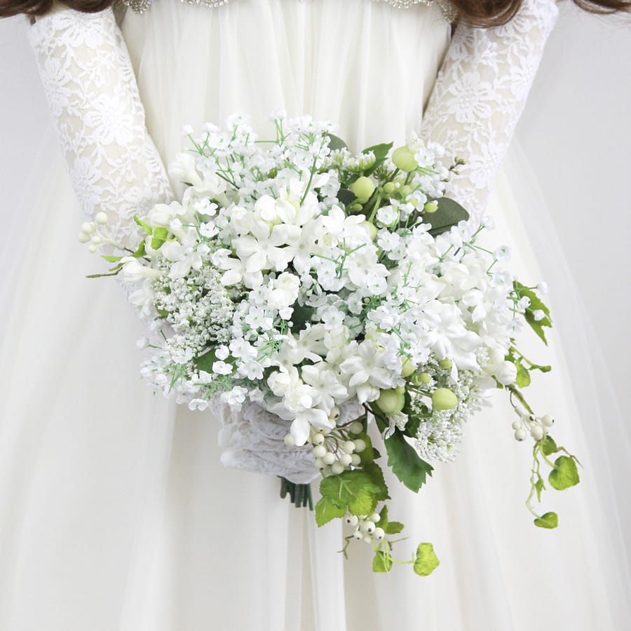 かすみ草のウェディングブーケ事例紹介FlowerKadoya フラワーカドヤ