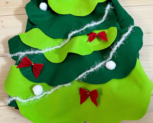 100円フェルトで手作りクリスマスツリー美人服を作るための洋裁レッスン100