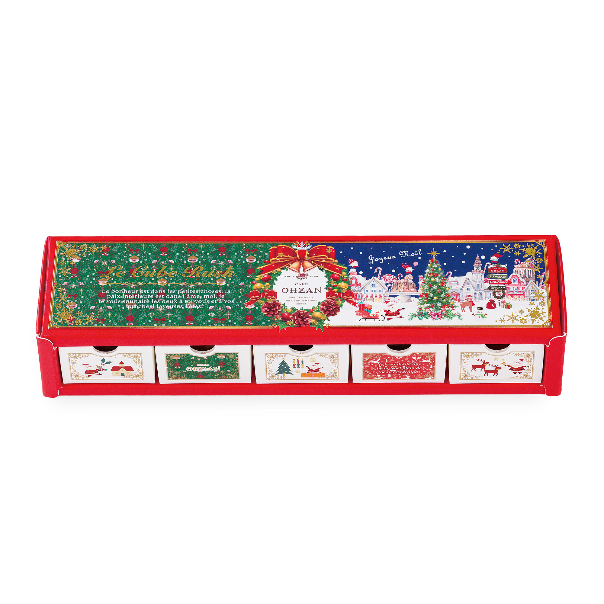 フランスのサンタ、ジョワイユ・ノエル、スザンヌとペール・ノエル、クリスマス - 即時ダウンロード、フランスのポストカード 1907 - FC001