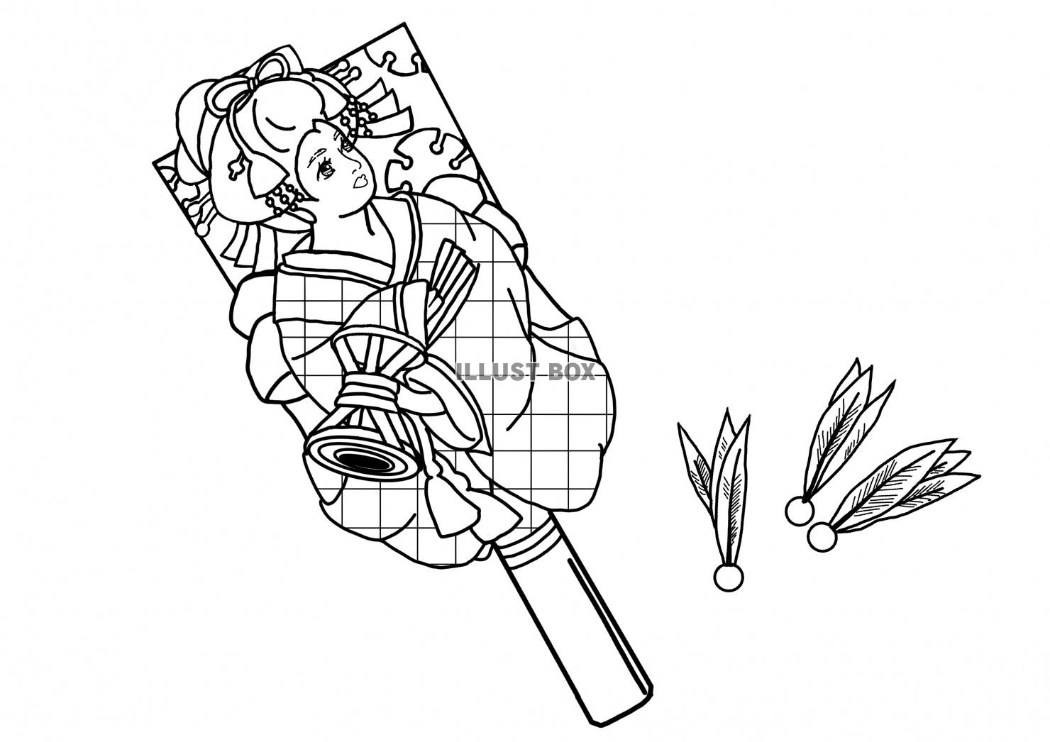 お正月のぬりえ 幼児用 3～5歳 無料ダウンロード学習プリント.com