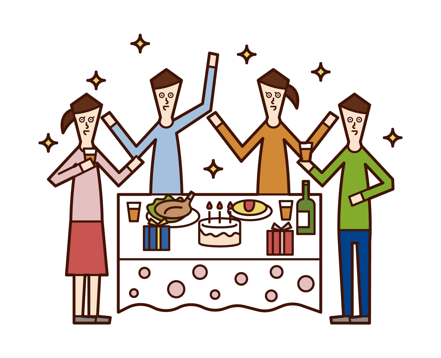 パーティーな背景素材 6種OKUMONO