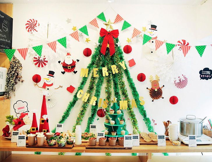 クリスマスツリー型のおしゃれな3段ケーキスタンドの作り方 手作り用型紙素材有り