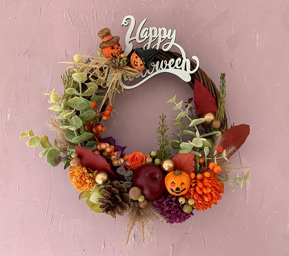 ハロウィン 折り紙8枚で作るハロウィンのリース大人の折り紙インテリア