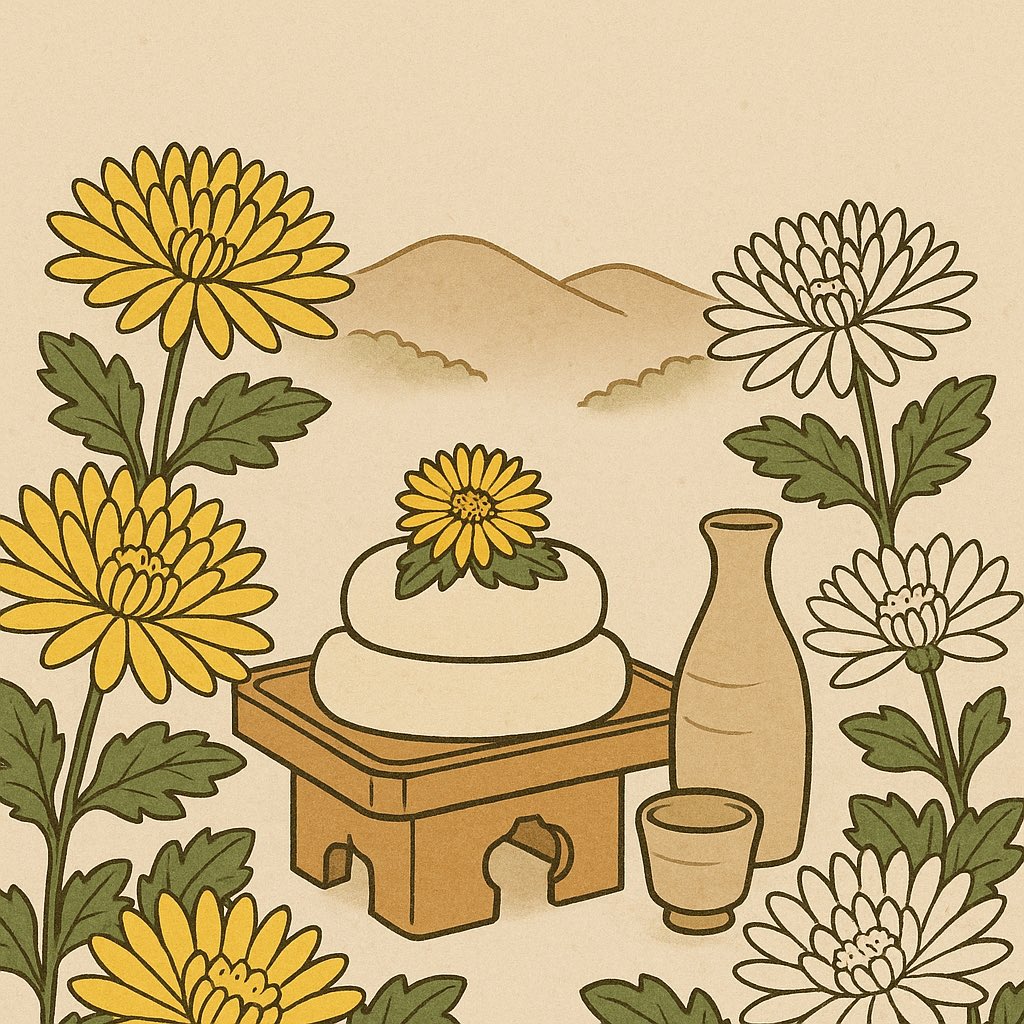 重陽菊酒イラスト画像とPSDフリー素材透過の無料ダウンロード - Pngtree