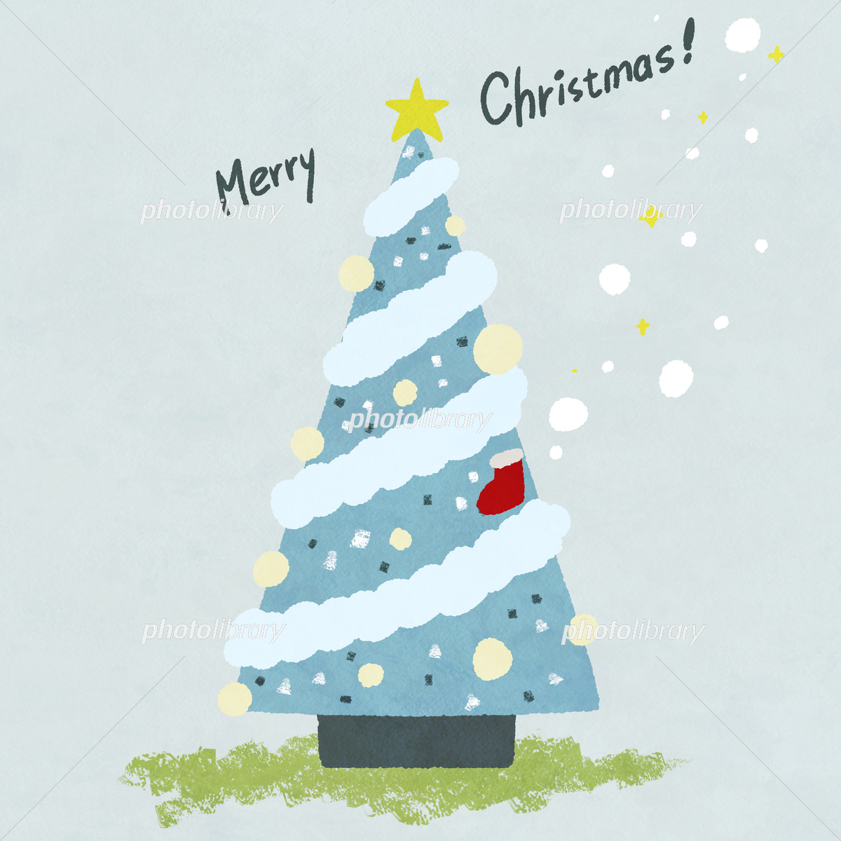 ペン手書きクリスマスツリー おしゃれなクリスマスイラスト無料 フリー86859素材Good