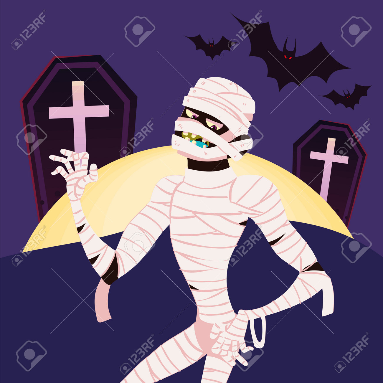 ミイラ男：イラスト無料