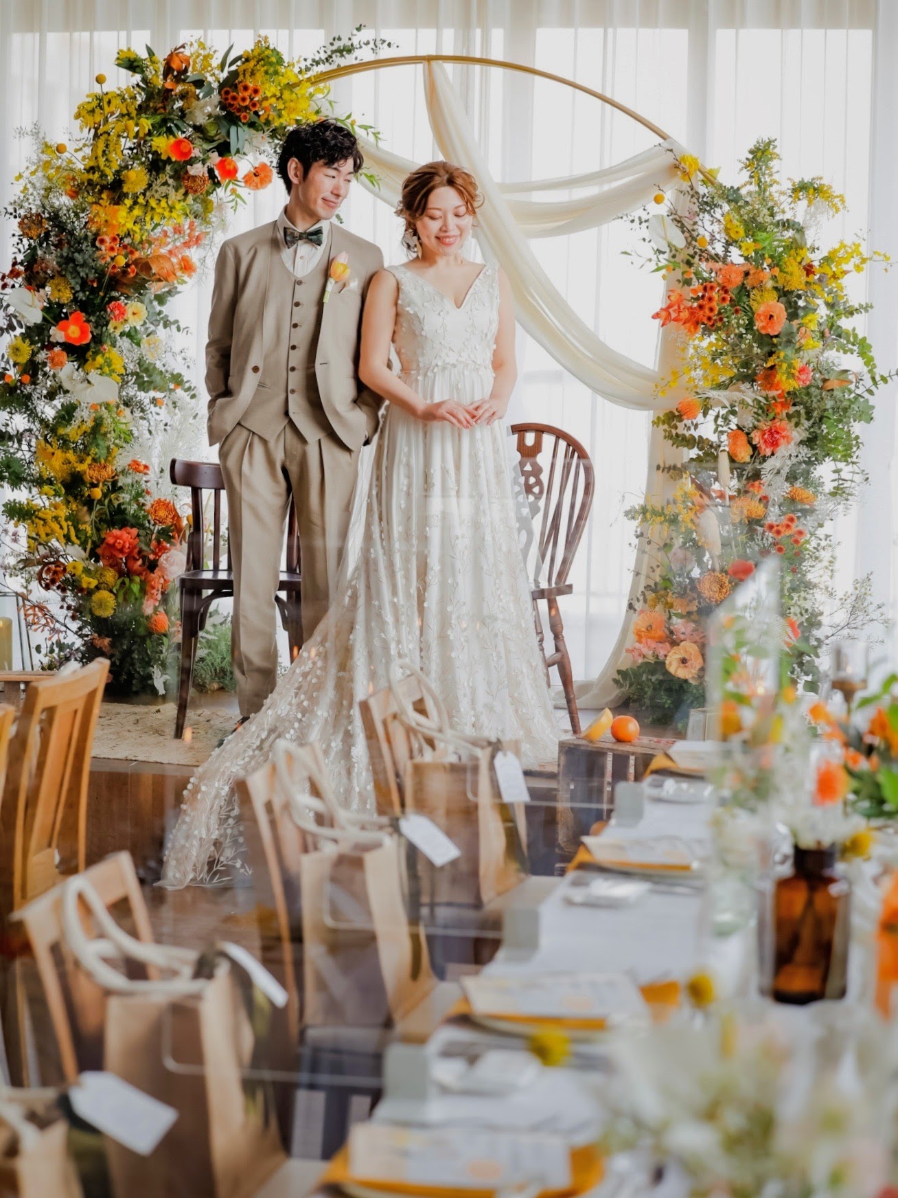 オレンジ＆イエローの最新ウェディング6選明るくハッピーなウェディングに。ARCH DAYS