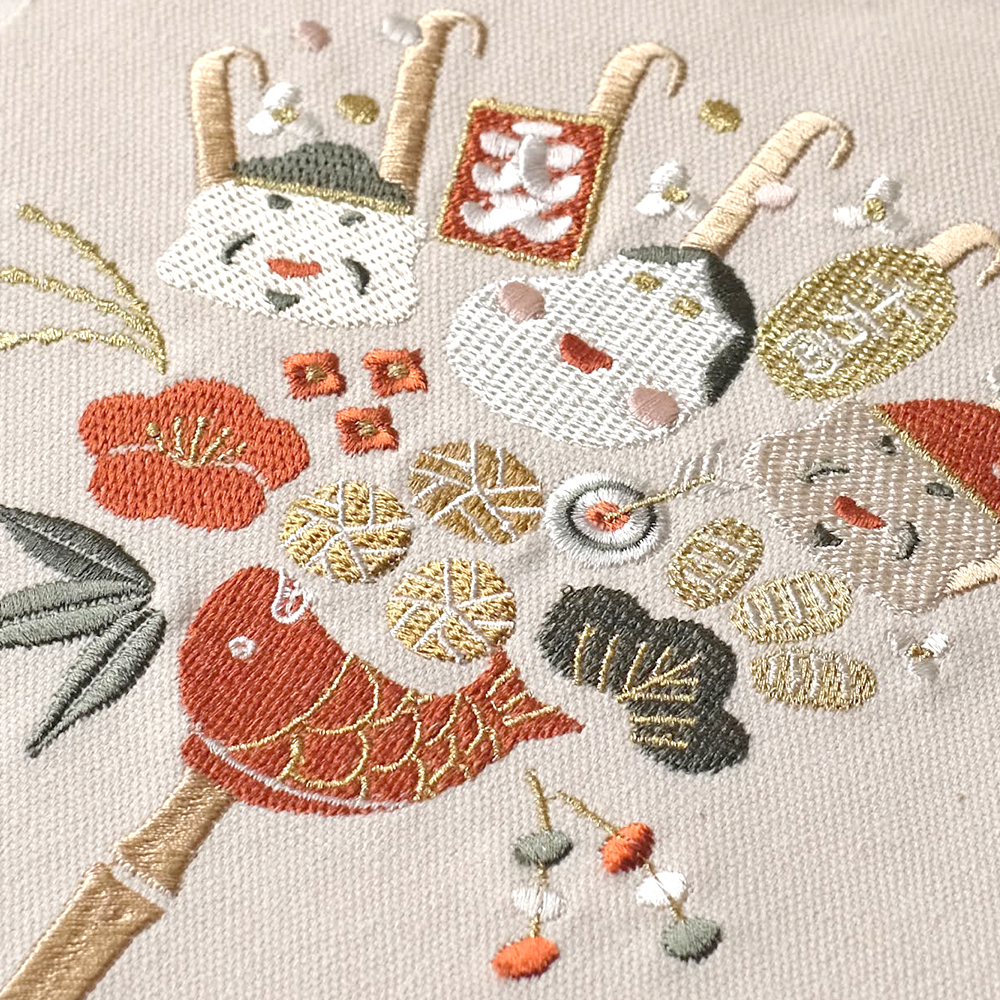 しめ飾り柄 お正月 ＊ 刺繍タペストリー 2025 迎春 新春 新年 謹賀新年 タペストリー・壁掛け yokihini selection 通販16818387Creema クリーマ