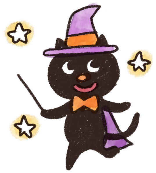 シルエット 小悪魔ねこ猫画工房