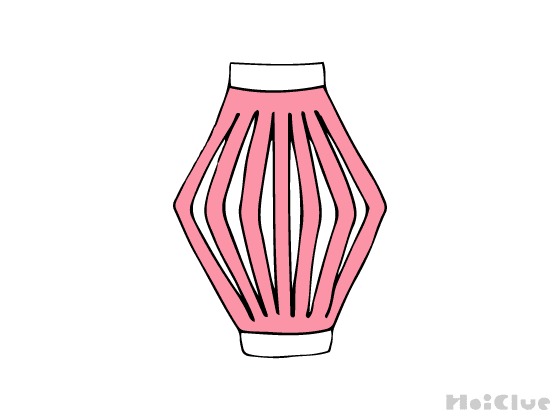 七夕飾りちょうちん ぼんぼり折り紙素材型紙・ 作り方