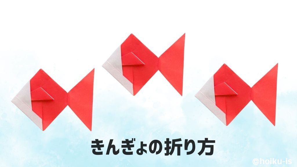 折り紙 金魚の折り方 動画付き 〜夏にも持ってこいの折り紙遊び〜保育と遊びのプラットフォーム ほいくる