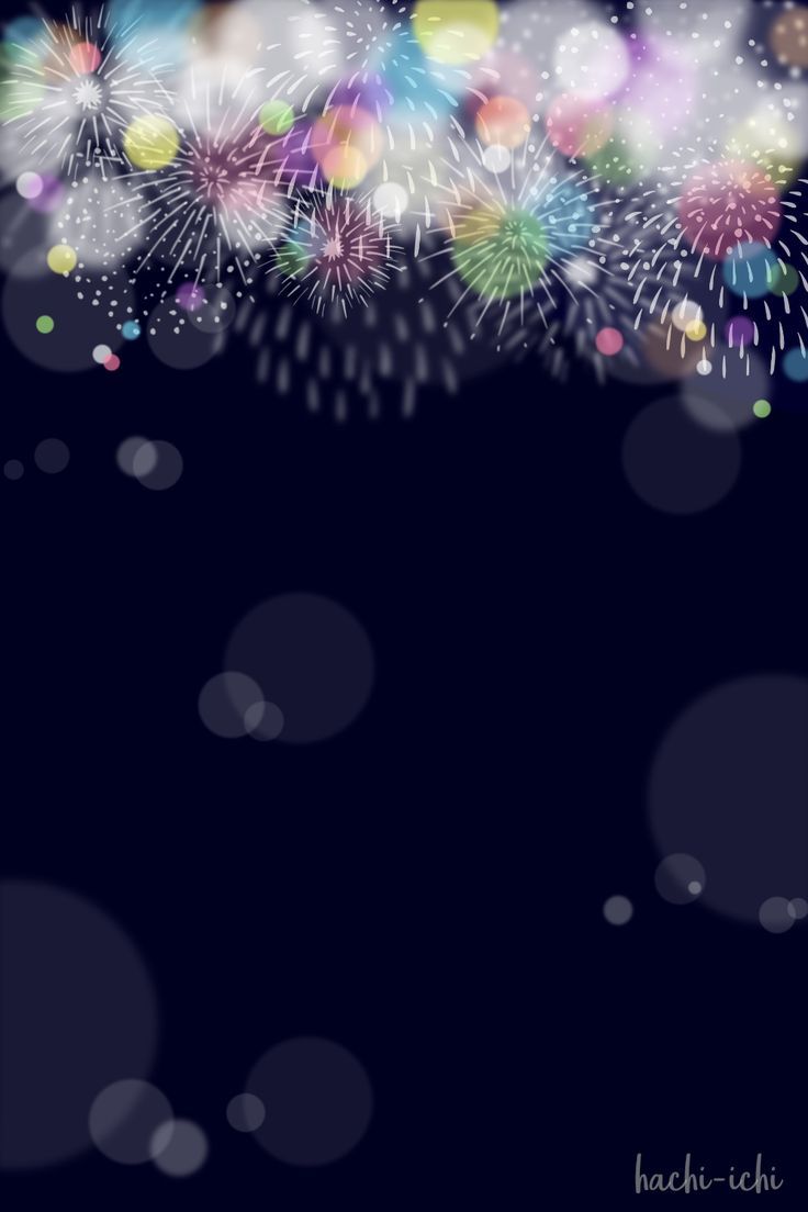 花火のフレーム・枠 縦型