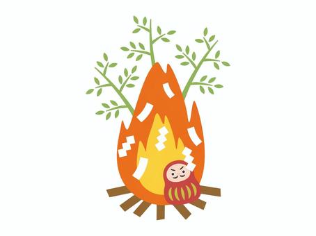 どんど焼きをイメージしたイラストのイラスト素材106988025- PIXTA