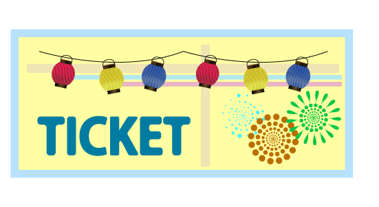 お祭り 縁日の屋台チケットのテンプレート・Word無料のビジネス書式テンプレート