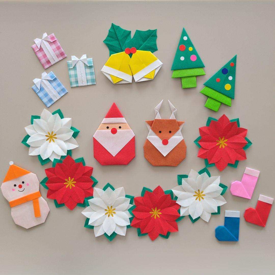 折り紙で作るクリスマスツリー飾り
