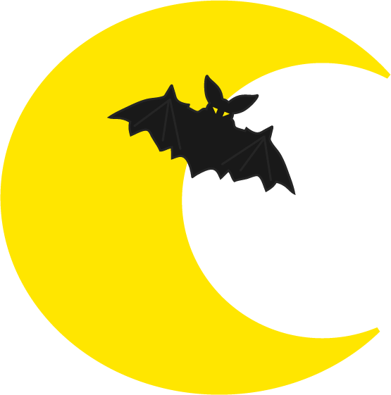 かわいいコウモリの漫画のハロウィーンのマスコット。ハッピーハロウィンフラットイラスト。Premiumベクトル素材