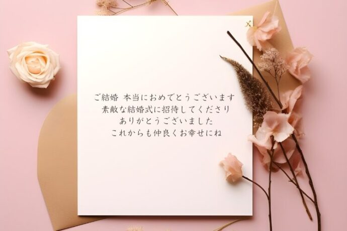 結婚内祝いの品物 お返し と一緒に贈るお礼状の書き方と例文