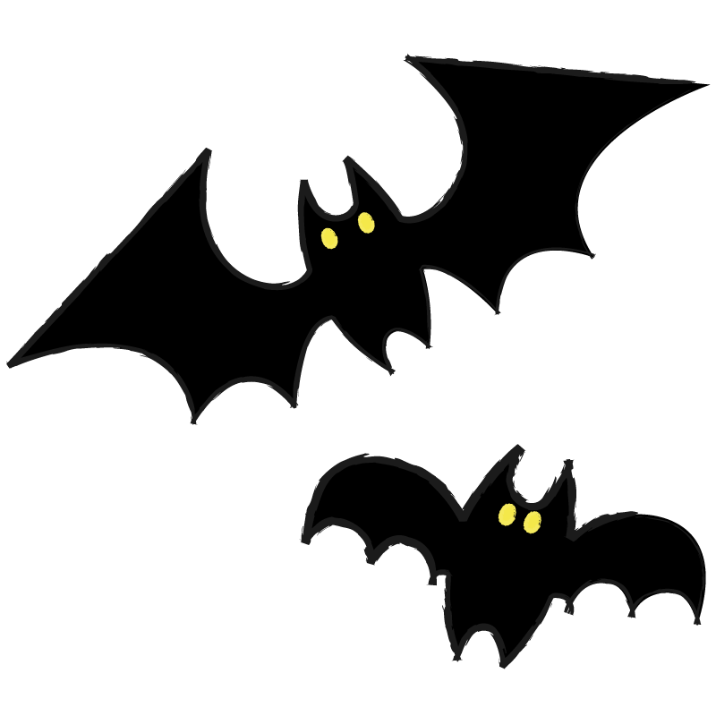 ハロウィン かわいいコウモリのイラスト無料フリーイラスト素材集 Frame illust