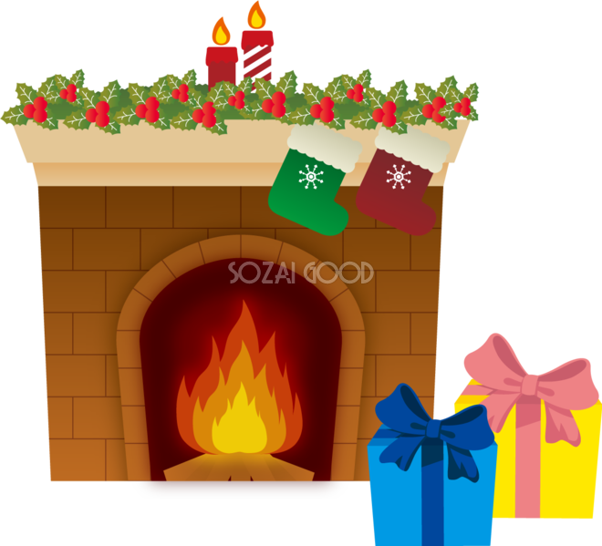 暖炉、クリスマス ツリー、プレゼント、クリスマス部屋のインテリアのベクトル イラストのイラスト素材・ベクター Image 90078354