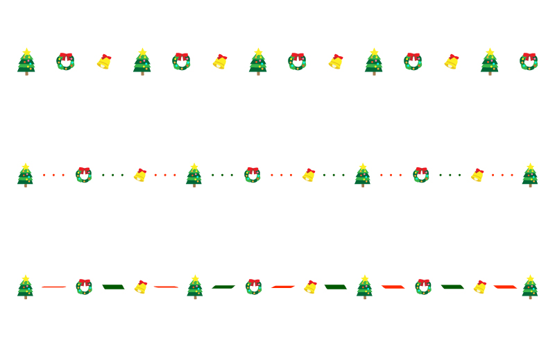 クリスマス ライン 飾り罫 セットイラスト - No: 22244859無料イラスト・フリー素材なら「イラストAC」