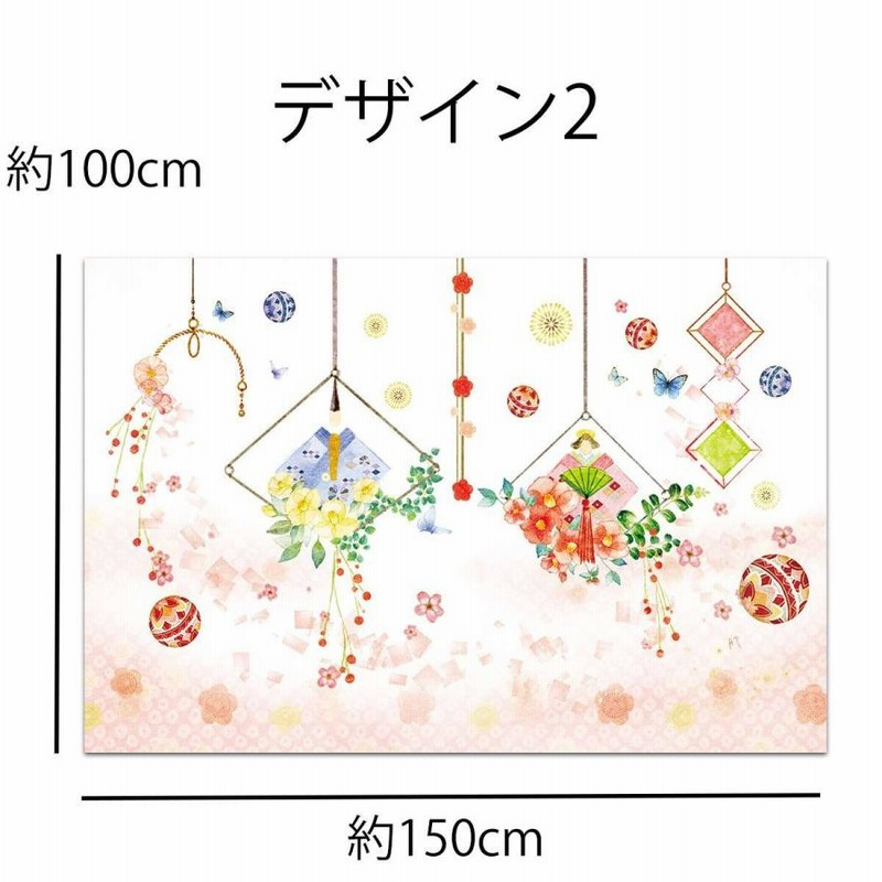 ひな祭りタペストリー手作りキット 風物短冊 3月 吊り雛飾りで桃の節句 生地 和柄 和布 ちりめん手芸通販布がたり