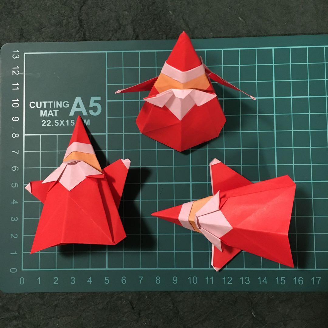 クリスマス折り紙 サンタクロース Origami Christmas Santa Claus 音声解説ありshigeyuki.net