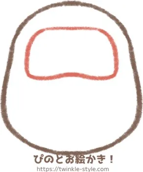 だるま・達磨1 白黒年賀状・お正月の無料イラスト 冬の季節・行事素材