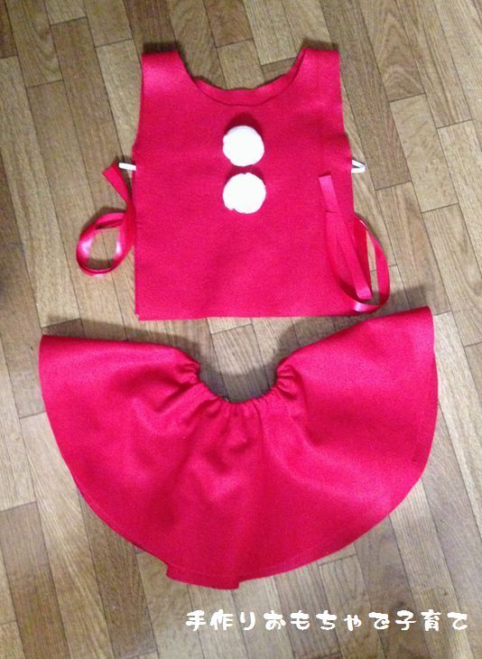 初心者！手作り フェルト サンタクロース 約10cm クリスマス 100均フェルトでサンタ服 衣装 の作り方