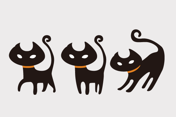 ハロウィンで悪魔の仮装をする白い猫の無料 フリー イラストかわいい手描きの無料素材「てがきっず」保育園・小学校・介護施設にぴったりのフリー素材 イラスト