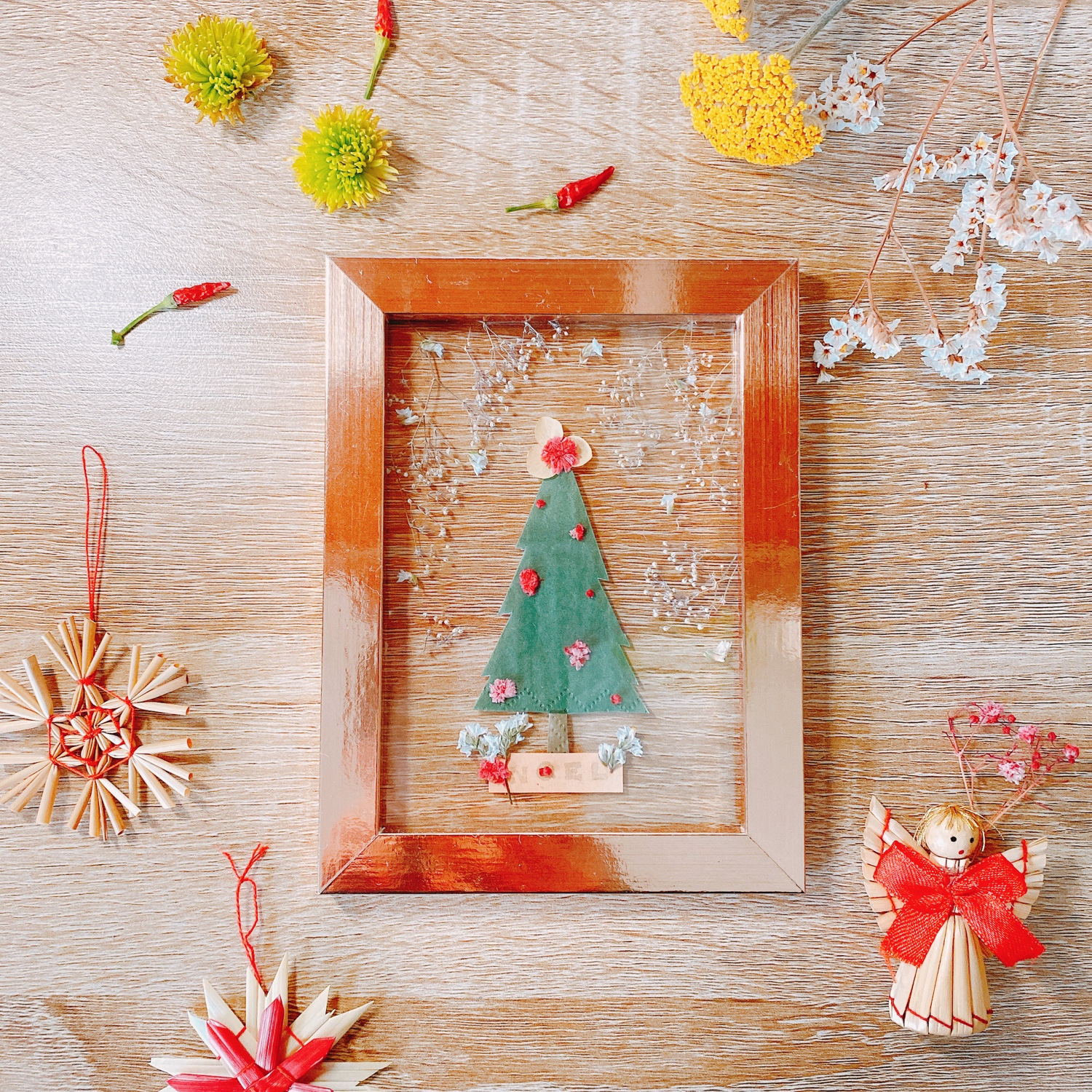クリスマスフェルト写真立て - 工作キット専門店のイベントバザール