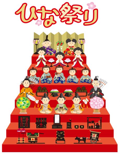 雛人形の段飾りの登場人物進物の大進