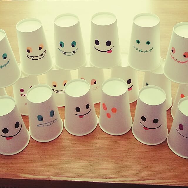簡単可愛い！紙コップで作るハロウィンタワ